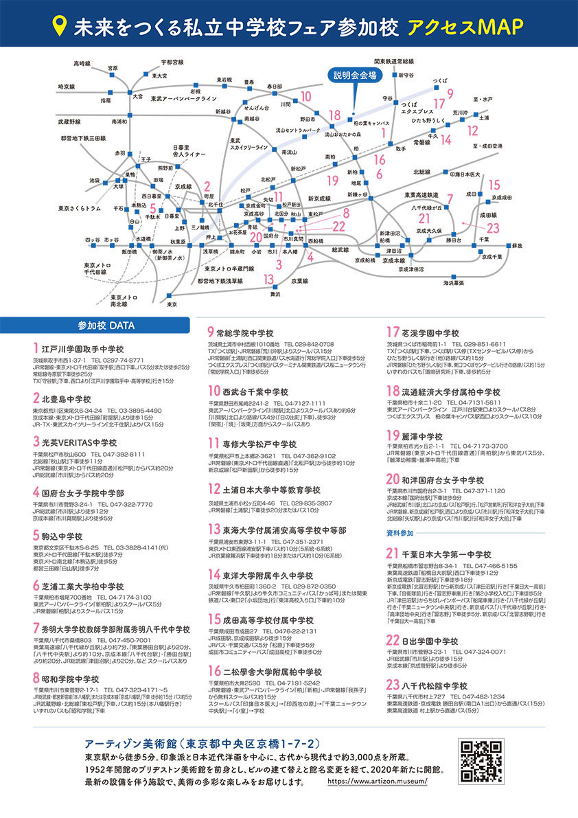 未来をつくる私立中学校フェア　ホームページ ≫