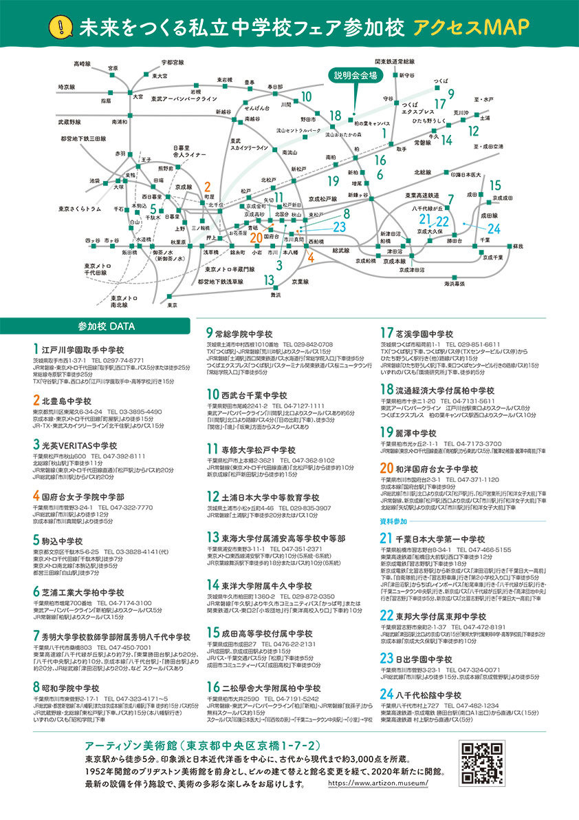 未来をつくる私立中学校フェア　ホームページ ≫