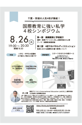 国際教育に強い私学４校シンポジウムのチラシ（PDF）
